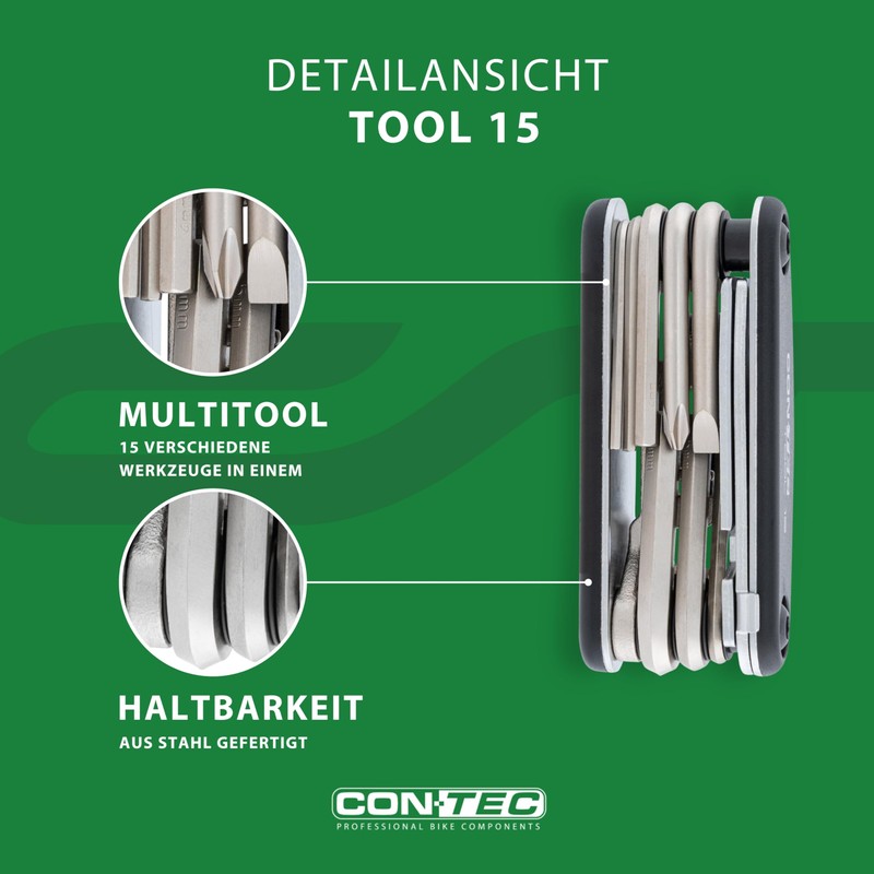 Contec pliable avec outil 15 fonctions