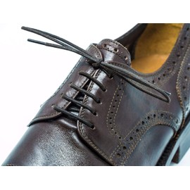 LACCICO Laces Round Tear-Resistant Waxed | 45 - 180 cm and 2 mm Diameter, brown, 90 cm