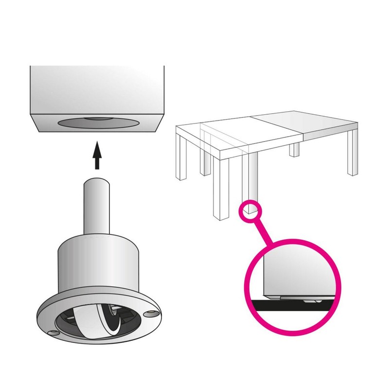 WAGNER Award-winning table pull-out roller retractable for extending tables -