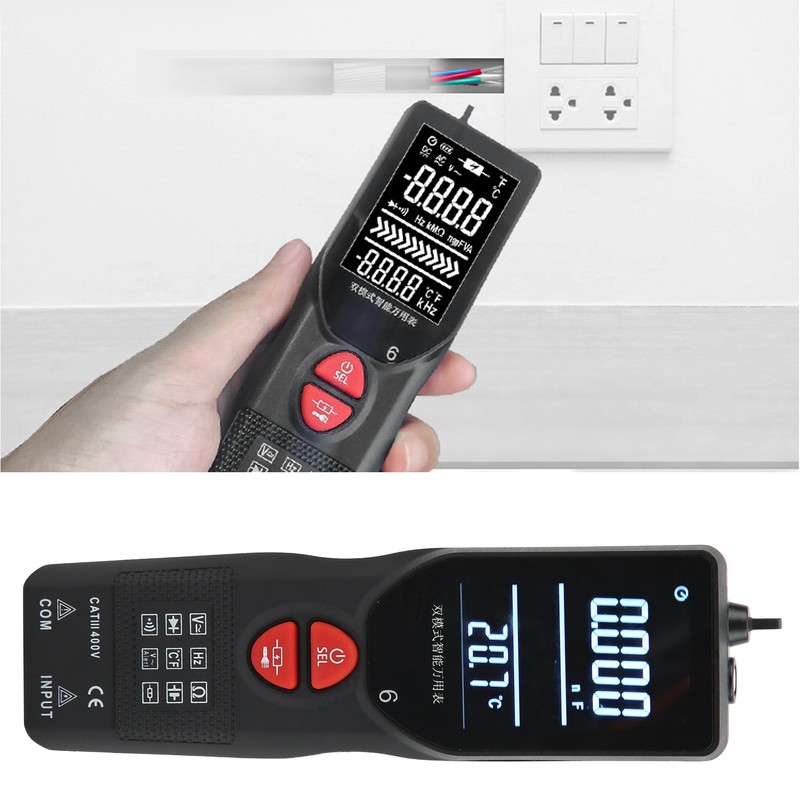 Dual Mode Smart Multimeter Handheld Multifunction Digital DC/AC Voltage Meter