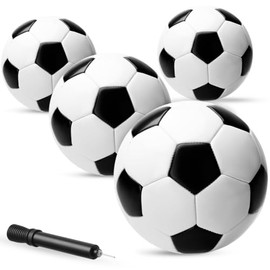 PlayBolt - Balones de fútbol blanco y negro - Tamaños 2, 3, 4, 5, paquete