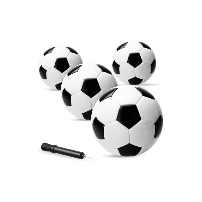 PlayBolt - Balones de fútbol blanco y negro - Tamaños