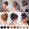 Hairpiece Bun Scrunchie Scrunchy Hair Extensions Silver Grey 40G Synthetic