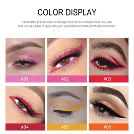 FantasyDay 12Pcs/Set Colorful Eyeliner Matte Smooth Makeup Waterproof Longlasting Smudge-Proof Eye Makeup Pencil
