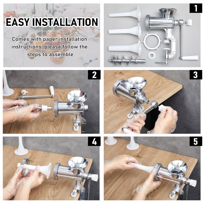 Threlaco Sausage Stuffer Maker Machine Meat Filling Kitchen Machine for