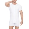 Landofgenie Mens Short Sleeve Onesie Jumpsuit Romper Pajamas Stretchy Cotton