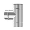 100 mm T-shape duct connection made of stainless steel, 3-way