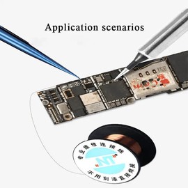 TTS Pure Enamelled Coated Copper Jumper Wire 0.1mm 9M Roll for PCB Repair, Laptops, Phones Motherboards ect