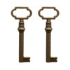 VIDABTE KY-12AC Antique Brass Hollow Barrel Skeleton Key,Hollow Barrel Antique