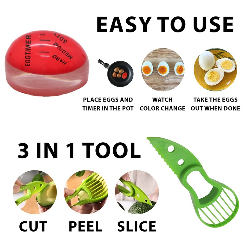 Gadgetime USA Avocado Slicer And Egg Timer Set - 3