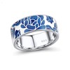 Santuzza Lotus Ring 925 Sterling Silver Enamel Flower Pattern Ring