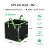 VIVOSUN 5 Pack 5 Gallon Square Grow Bags, Thick Nonwoven