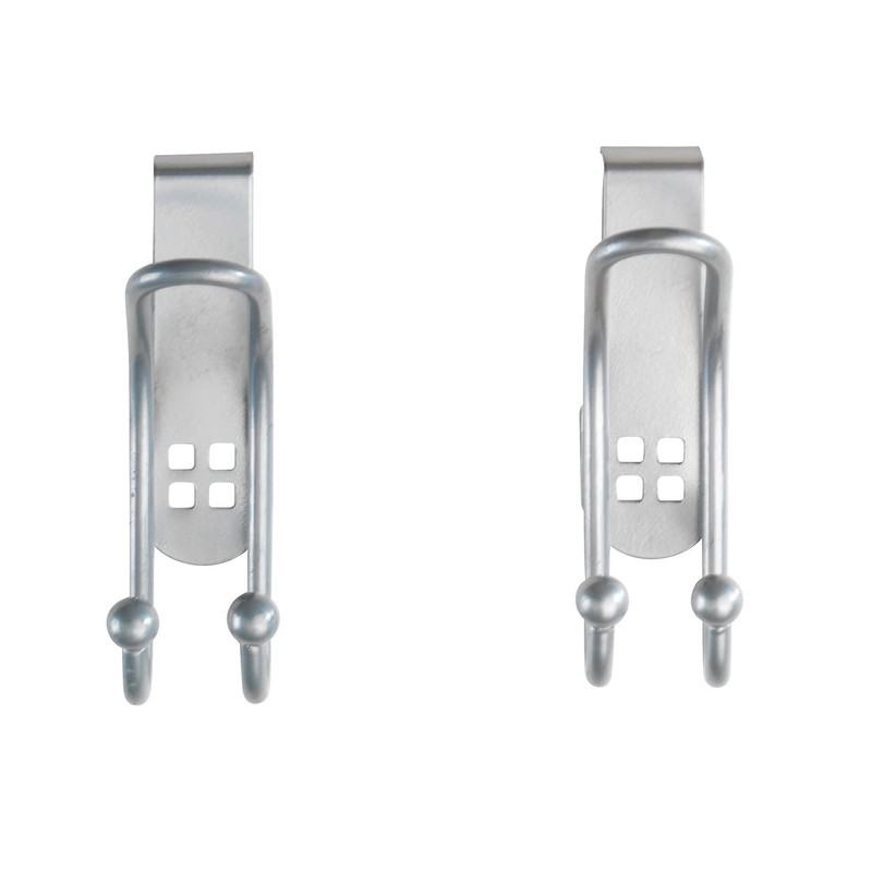 WENKO Türhaken Lochdesign 2er Set, 2er Set Schrankhaken, Kleiderhaken, Badezimmerhaken