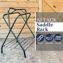 AJ Tack Freestanding Full Size Portable Horse Saddle Rack Single