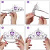 Vicloon Princess Costume Set, 8 Pieces, Tiara, Gloves, Magic Wand,