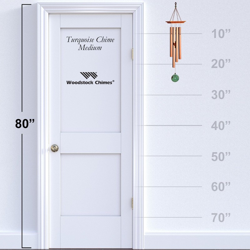 Woodstock Chimes WTBRM Turquoise Chime, Medium