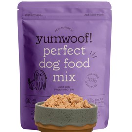 Yumwoof Perfect Dog Food Mix New (Grain-Free) Recipe with Improved Taste | Makes 10 Pounds Fresh Homemade Food | Mix Turkey, Beef, Pork, Bison, Lamb, Elk & More | Human Grade, Low Carb & Non-GMO
