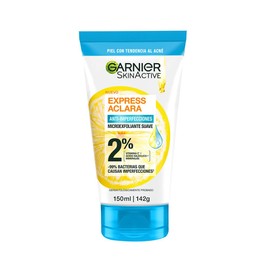 Garnier Express Aclara Limpiador profundo exfoliante Anti-imperfecciones con cido Saliclico y Vitamina C, 150ml. Ideal para piel con tendencia al acn 