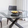 TesNus 18" Clear Round Glass Table Top, 1/4" Thick Tempered
