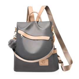 NICOLE & DORIS Women's Backpacks Elegant Backpack Women School Bags Anti Theft Handbag Casual Daypack Waterproof Bags for School, gray, Classic