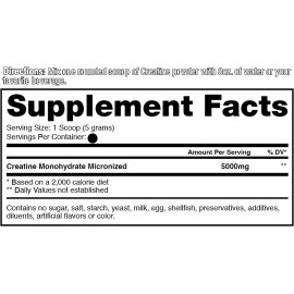 Dragon Pharma Creatine Monohydrate 1 Kg 200 Serv Sabor Sin Sabor