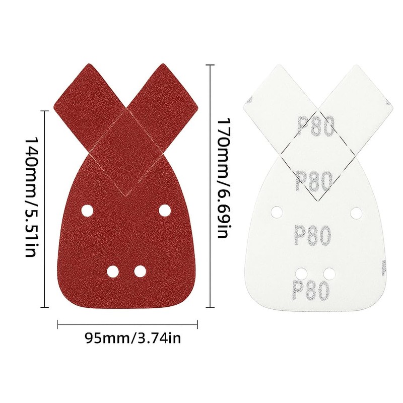 LESNIC 120 Grits 80pcs Mouse Sander Pads, Mouse Sander Discs