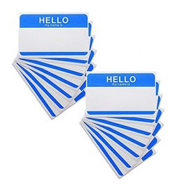 Emraw Super Great"Hello My Name is" Name Badge Label - Great for School, Home & Office - 25 Label Per Pack - (2-Pack)