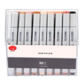 Marker Pen Double Head Skin Colors Transparent Set Painting Brush Tool Art SuppliesOne Generation 36 Colors