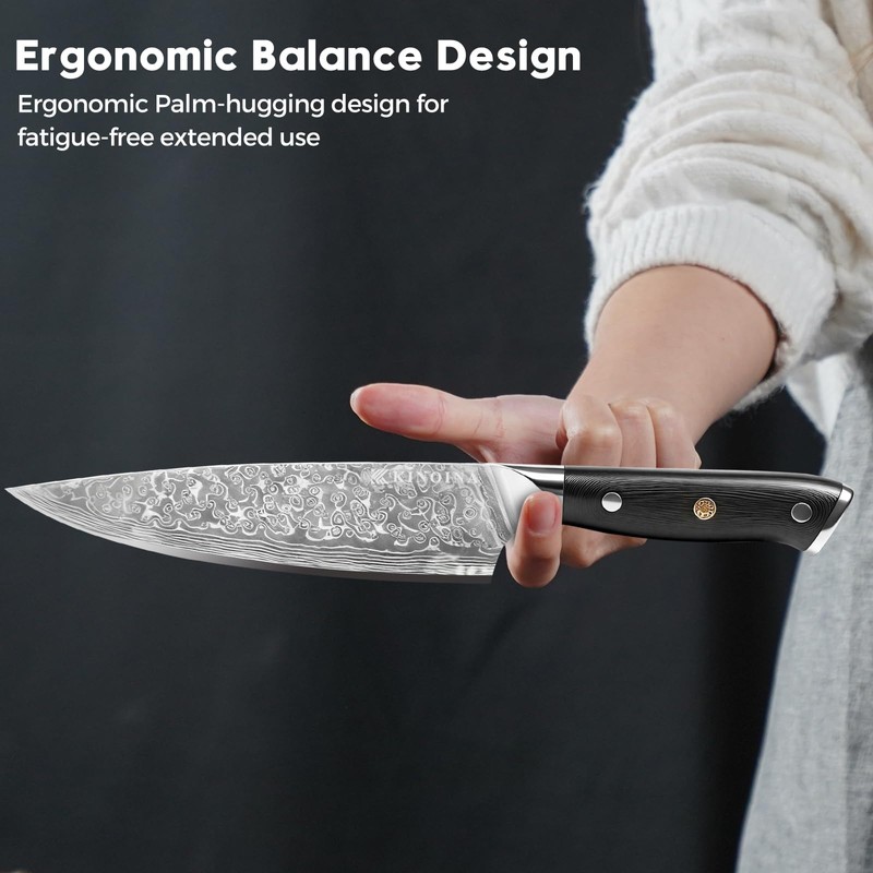 KINOINA 5-Piece Damascus Knife Set - Ultra-Sharp Professional 67-Layer VG10