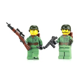 Battle Brick 1.6 Inches Tall Collectible US Marine WW2 Soldiers Custom Minifigure | Genuine Military Minifig | Printed in The USA | World WAR 2 | Great Gift for Ages 10+ to Adult AFOL