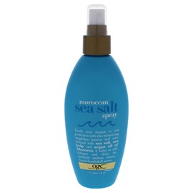 OGX Argan Oil of Morocco Hair-Texturizing Sea Salt Spray, Curl-Defining Leave-In Hair Styling Mist for Tousled Beach Waves and Textured Hold, Paraben-Free, Sulfate Surfactants-Free, 6 fl oz