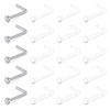 Crdifu Clear Nose Studs 22G L Shaped Plastic Invisible Hide