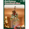 Artificial Mistletoe Christmas Decor - Christmas Ornaments with Bells Red