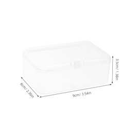 BUGUUYO Universal Plastic Storage Box with Lid Sticker Bead Organizer Compact Stackable