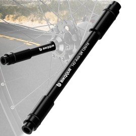 BIKQQUR Bicycle Wheel Fork Axle QR Adapter 12mm to 10mm, Mountain Road Bike Hubs Thru Axle Cycling Hubs Axle Adapter (135mm Spacing/142mm Spacing/148mm Spacing)