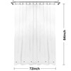 Barossa Design Extra-Long Shower Curtain with 84 inches Height (72x84),PEVA