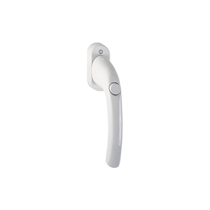 Hoppe Tokyo 0710SV/U26 Window Handle with Push Button in Traffic