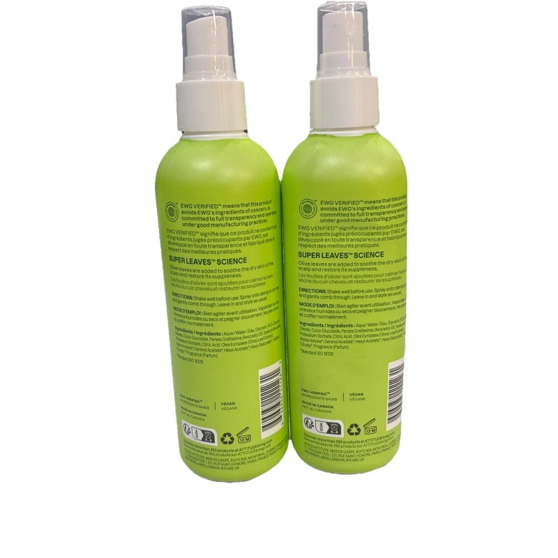 ATTITUDE Detangling Spray In Olive Leave Scent Pack Of 2