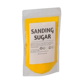 YELLOW SANDING SUGAR CRYSTALS - Sparkly, Colorful, Edible, Sugar Crystals, Sprinkle Mix, for Baking, Dessert Decorating, Coctails, Drink Rimming Sugar, Perfect Topping, Gluten Free, Vegan, Nuts Free, Egg Free, Kosher, Made in USA, 15oz
