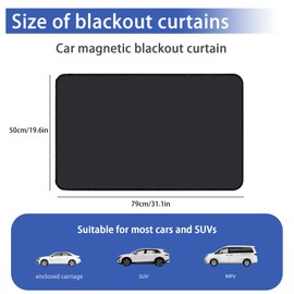 HIAHXC 2Pcs Car Window Shades Magnetic Car Sun Shade Stretchable Car Sun Shades for Side Windows Universal Mesh Car Sun Shade for Passengers(Rear)