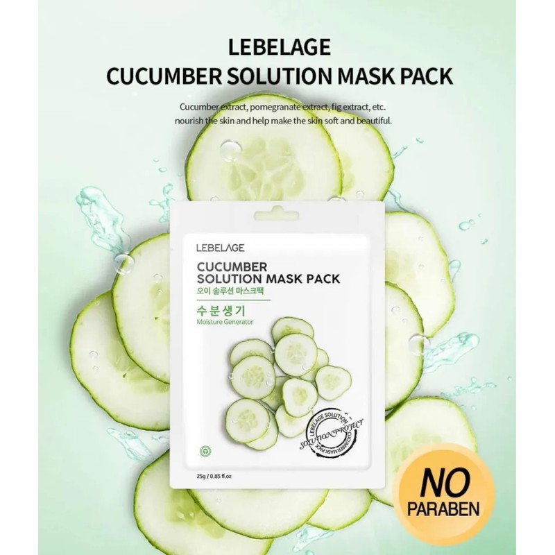 Mascarillas Coreanas_ Reafirmantes Perla Pepino (60pz) Mixta