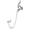 Snake Design ear Cuff with Chain Linked Clear CZ set