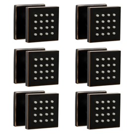 HOMEDEC 2inch Brass Square Massage Shower Body Sprayer Jets, Oil Rubbed Bronze, 6 pack