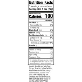 Annie's Barras de Granola Chewy con Mantequilla de Girasol y Chispas de Chocolate – Orgánicas, 5 Unidades (4.45 oz / 126 g)