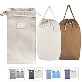 MCleanPin Laundry Hamper Collapsible with 2 Removeable Laundry Bags & Sorting Card, Dirty Clothes Hamper Large Size, Durable Linen, 2 Handles Foldable Hamper Dorm Room Storage for College,Beige