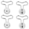 AKRUWELRY Earring Lifter Backs for Droopy Ears, 4PCS Durable T