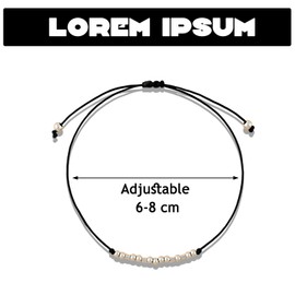 zurabini 1 PCS Beaded Bracelet Adjustable, Morse Code,Waterproof & Lightweight Friendship Jewelry for Women Birthday Gift