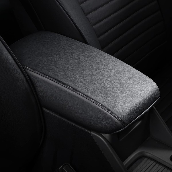 AOMSAZTO Armrest for 2017-2022 Jeep Compass Black Middle Leather Console