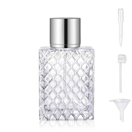 Yerpkefey 50ml/1.7 Oz Vintage Glass Spray Bottle Perfume Atomizer,Refillable Perfume Spray Bottle Perfume Bottles Empty with 3 Kinds of Perfume Dispenser (vintage 50ml)