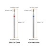 sourcing map 6pcs 120-140/200-230 Grits Diamond Grinding Bit 1.8mm Oval